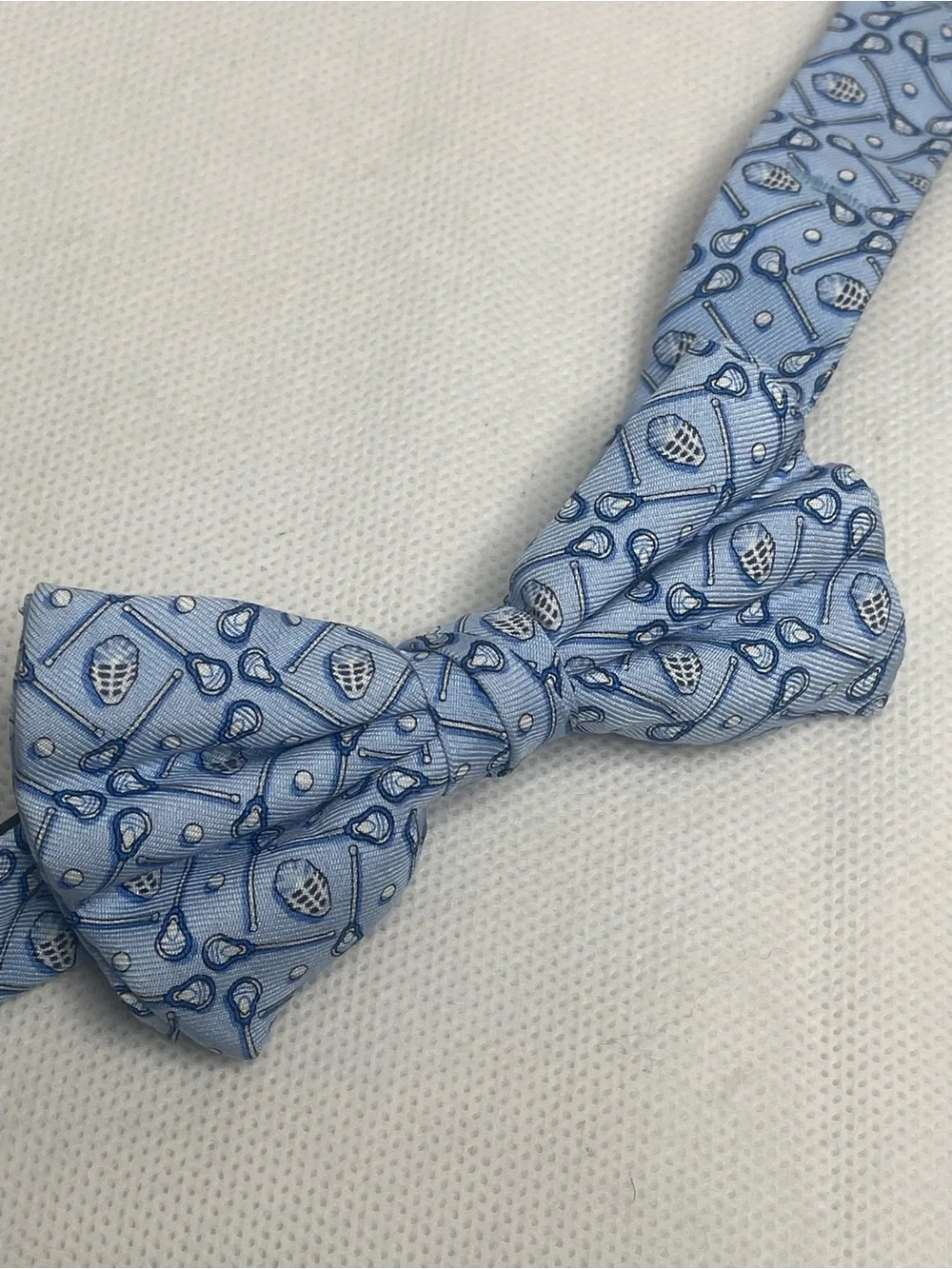 Vineyard Vines Lacrosse Mask & Stick Bow Tie All Silk Adjustable Hand Made USA